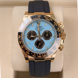 Rolex Cosmograph Daytona 126518LN-0014 40mm 18K Yellow Gold Turquoise Dial Oysterflex