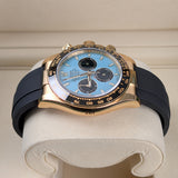 Rolex Cosmograph Daytona 126518LN-0014 40mm 18K Yellow Gold Turquoise Dial Oysterflex
