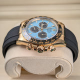 Rolex Cosmograph Daytona 126518LN-0014 40mm 18K Yellow Gold Turquoise Dial Oysterflex