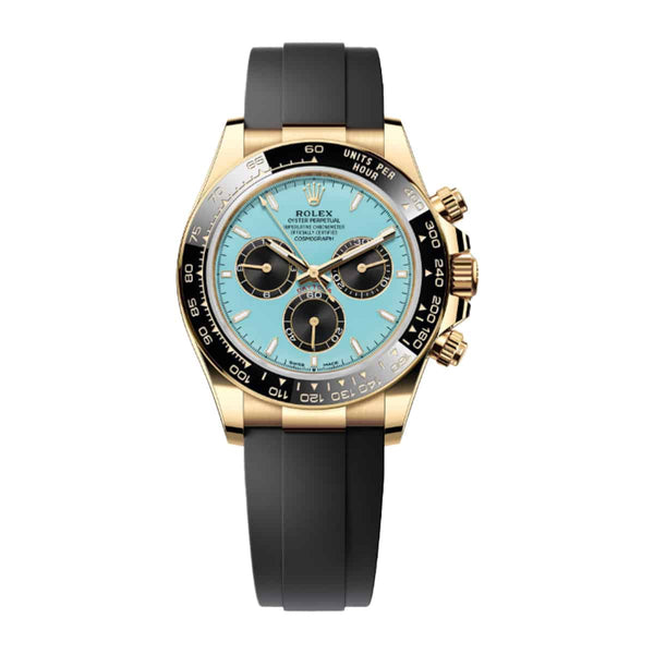 Rolex Cosmograph Daytona 126518LN-0014 40mm 18K Yellow Gold Turquoise Dial Oysterflex