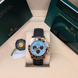 Rolex Cosmograph Daytona 126518LN-0014 40mm 18K Yellow Gold Turquoise Dial Oysterflex