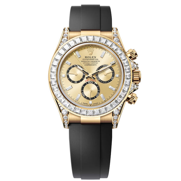 Rolex Cosmograph Daytona 126538TBR-0004 40mm Yellow Gold Diamond-Set Dial Oysterflex