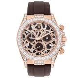 Rolex Daytona Giraffe 126555TBR 40mm Everose Gold Chestnut Brown Diamond Dial Diamond Bezel