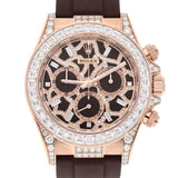 Rolex Daytona Giraffe 126555TBR 40mm Everose Gold Chestnut Brown Diamond Dial Diamond Bezel