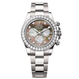 Rolex Cosmograph Daytona 126579RBR-0001 40mm White Gold Diamond-Set Bezel Watch