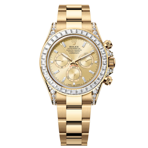 Rolex Cosmograph Daytona 126598TBR-0001 40mm Yellow Gold Diamond-Set Golden Dial Oyster Bracelet
