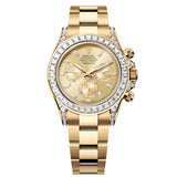 Rolex Cosmograph Daytona 126598TBR-0001 40mm Yellow Gold Diamond-Set Golden Dial Oyster Bracelet