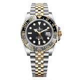 Rolex GMT-Master II 126713GRNR Two-Tone Yellow Rolesor Black Dial 40mm Jubilee Watch