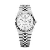 Rolex Land-Dweller 127234-0001 36mm White Honeycomb Dial White Rolesor Jubilee Bracelet