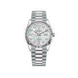 Rolex Day-Date 36 128236-0002 Platinum MOP Diamond Dial