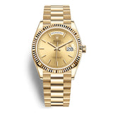 Rolex Day-Date 36 128238-0045 Champagne Dial Yellow Gold President Bracelet