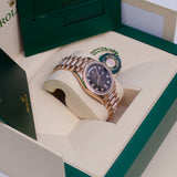 Rolex Day-Date 36 ref. 128345RBR-0041 Everose Gold Brown Ombré Diamond Dial President Bracelet