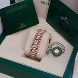 Rolex Day-Date 36 ref. 128345RBR-0041 Everose Gold Brown Ombré Diamond Dial President Bracelet