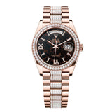 Rolex Day-Date 36 Reference 128345RBR-0045 Eisenkiesel Dial Diamond-Set Bezel Everose Gold President Bracelet