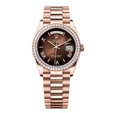 Rolex Day-Date 36 Reference 128345RBR-0075 Brown Ombré Dial Everose Gold President Bracelet