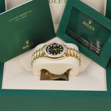 Rolex Day-Date 36 128348RBR-0036 Green Ombré Diamond Dial and Diamond-Set President Bracelet