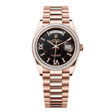 Rolex Day-Date 36 128395TBR-0010 Eisenkiesel Dial Diamond Bezel Everose Gold President Bracelet