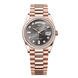 Rolex Day-Date 36 Reference 128395TBR-0012 Slate Diamond Dial Everose Gold President Bracelet