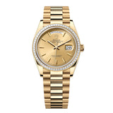 Rolex Day-Date 36 Reference 128398TBR-0010 Champagne Dial Yellow Gold President Bracelet