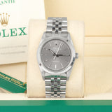 Rolex Air-King 14000 Gray Dial Jubilee Stainless Steel 34mm Watch