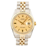 Rolex Datejust 1601 36mm Champagne Linen Dial Two-Tone Jubilee
