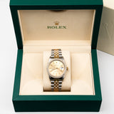 Rolex Datejust 16013 Aftermarket Diamond Bezel Champagne Dial 36mm