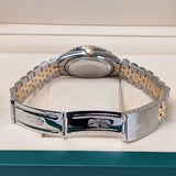 Rolex Datejust 36 Reference 16013 Light Blue Dial Aftermarket Diamond Bezel and Jubilee Bracelet