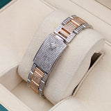 Rolex Datejust 16014 36mm Two-Tone Rose Gold and Steel Custom Diamond Arabic Dial