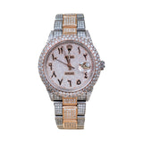 Rolex Datejust 16014 36mm Two-Tone Rose Gold and Steel Custom Diamond Arabic Dial