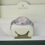 Rolex Datejust 16200 Aftermarket Diamond Floral Dial and Bezel 36mm Stainless Steel
