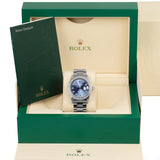 Rolex Datejust 16200 Blue Diamond Dial and Diamond Bezel 36mm Stainless Steel Watch