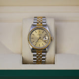 Rolex Datejust 16233 36mm Stainless Steel and 18k Yellow Gold Champagne Dial