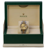 Rolex Datejust 16233 36mm Stainless Steel and 18k Yellow Gold Champagne Dial