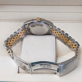 Rolex Datejust 36 Ref. 16233 Steel and 18K Yellow Gold Aftermarket Black Diamond Dial Jubilee Bracelet