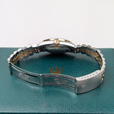 Rolex Datejust 16233 Black Roman Dial with Aftermarket Diamond Bezel