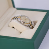 Rolex Datejust 16233 36mm Stainless Steel and 18K Yellow Gold Champagne Diamond Dial Jubilee Bracelet Watch
