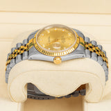 Rolex Datejust 16233 Champagne Diamond Dial Two-Tone 36mm Watch