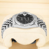 Rolex Datejust 36 Reference 16234 Black Dial Stainless Steel Jubilee Bracelet 36mm