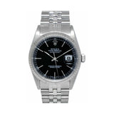 Rolex Datejust 36 Reference 16234 Black Dial Stainless Steel Jubilee Bracelet 36mm
