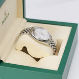Rolex Datejust 16234 Steel with White Gold Fluted Bezel, Silver Diamond Dial, Jubilee Bracelet 36mm