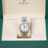 Rolex Datejust 16234 36mm Stainless Steel White Roman Dial Jubilee Bracelet