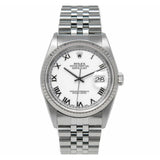 Rolex Datejust 16234 36mm Stainless Steel White Roman Dial Jubilee Bracelet