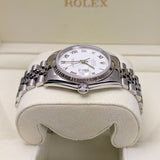 Rolex Datejust 16234 36mm Stainless Steel White Roman Dial Jubilee Bracelet
