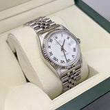 Rolex Datejust 16234 36mm Stainless Steel White Roman Dial Jubilee Bracelet