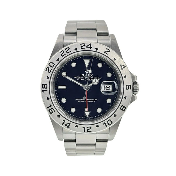 Rolex Explorer II 16570 Black Dial Oystersteel 40mm GMT Watch
