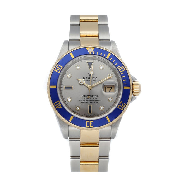 Rolex Submariner 16613 Silver Dial Blue Bezel 40mm Two-Tone Watch