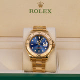 Rolex Yacht-Master 40 Reference 16628 18K Yellow Gold Blue Dial