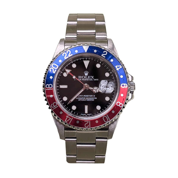 Rolex GMT-Master 16710 "Pepsi" 40mm Stainless Steel Black Dial Oyster Watch