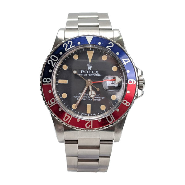 Rolex GMT-Master Reference 16750 Pepsi 40mm Stainless Steel Automatic Watch