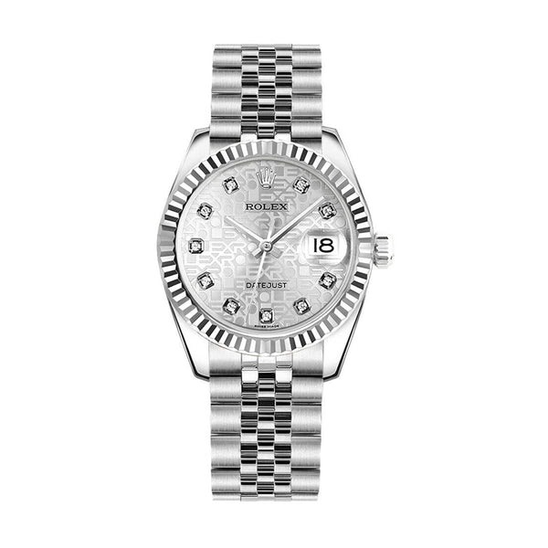 Rolex Datejust 31mm Ref. 178274 Silver Diamond Dial Stainless Steel Jubilee Watch